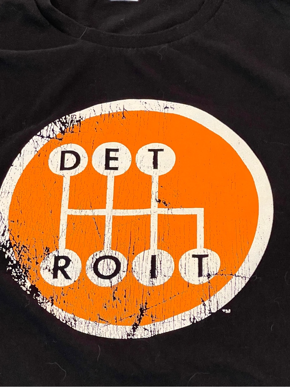 Detroit Graphic Tee - Black with Orange Logo